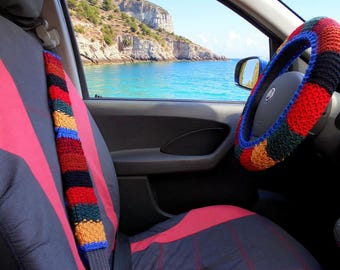 Seat belt cover Car accessories Steering wheel cover Aesthetic car accessories for teens