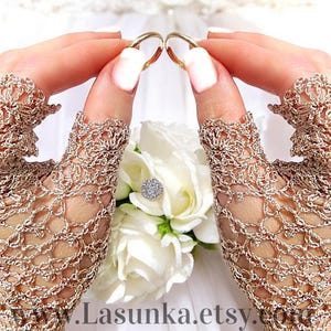 Bridal gloves Crochet lace fingerless gloves Half finger gloves Fingerless mittens