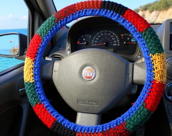 Cardigan inspired car accessories Steering wheel cover Long distance relationship gift for boyfriend Car wheel cover for teens Car decor