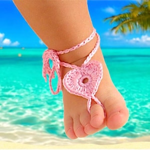 Crochet baby barefoot sandals Preppy baby girl Baby barefoot Crochet kids barefoot Toddler barefoot Girls foot thongs