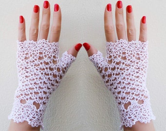 Fishnet gloves Summer gloves Half finger gloves Bridal gloves Lace gloves crochet Fingerless gloves Short mittens Knit gloves Laidies gloves