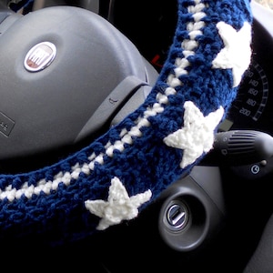 Steering wheel cover Cute car accessories Star folklore merch Car decor aesthetic Handmade gift for her girl woman