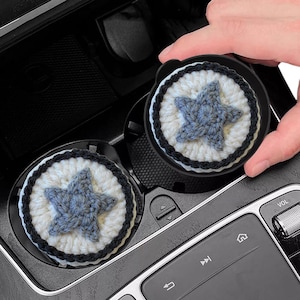 Car coasters Car accessories Star crochet coaster Coaster set of 2
