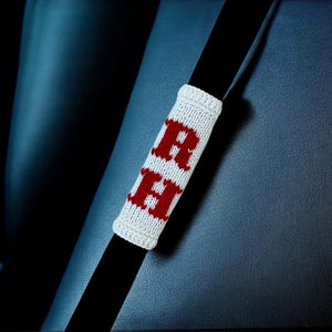 Car monogram Seat belt cover Car accessories teen Cute present for her Handmade gift for him Two letter monogram Steering wheel cover