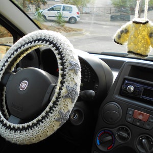 Car mirror hanging Steering wheel cover Seat belt cover Folklore cardigan inspired Car accessories