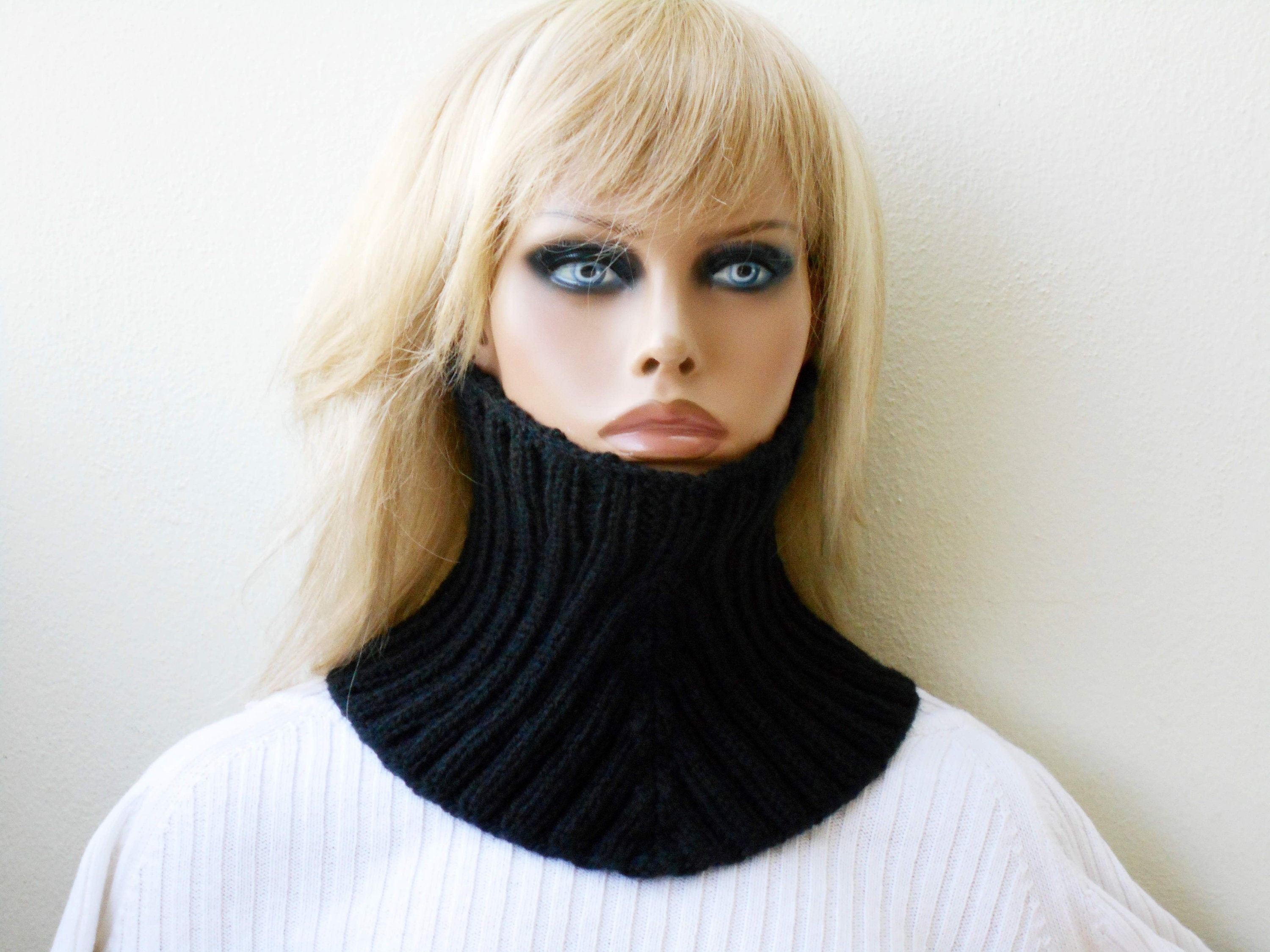 Infinity Neck Warmer Womens Neck Gaiter Knit Dickie Collar Etsy UK