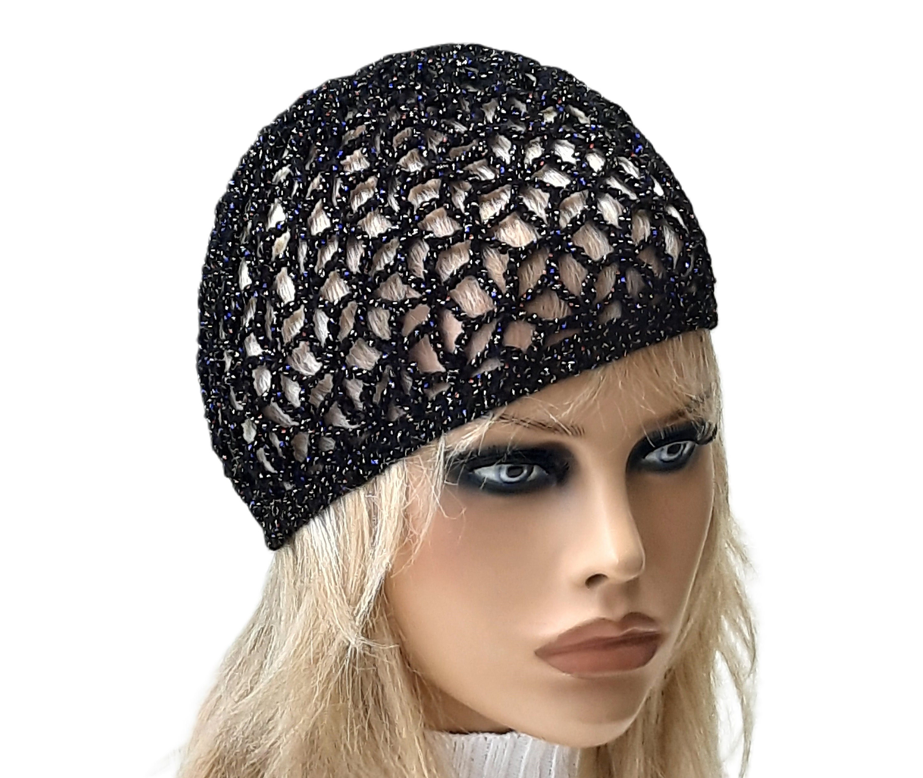 PERVERZE Crochet Knit Hat / Black Hats