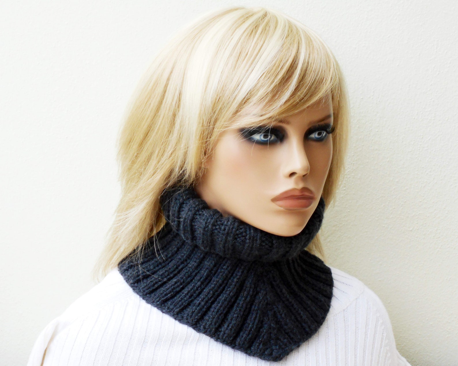 Infinity neck warmer Womens neck gaiter Knit dickie collar Etsy