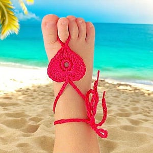 Crochet baby barefoot sandals Kids barefoot  Baby foot jewelry