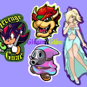 Adesivos de vinil para fanart de jogos - à prova d'água