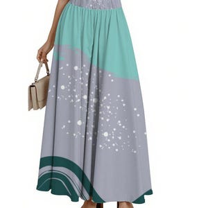 Abstract Design Midi Skirt - Beautiful, Soft Fabric, High Waist Skirt