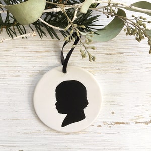 Custom silhouette ceramic ornament image 1