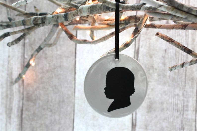 Custom silhouette ceramic ornament image 2