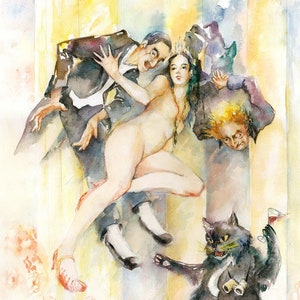 Queen Margo at the Satan Ball. Master and Margarita, Mikhail Bulgakov. Giclee Print, Illustration.
