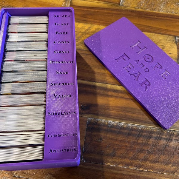 Daggerheart Card Organizer Box: TTRPG Accessory