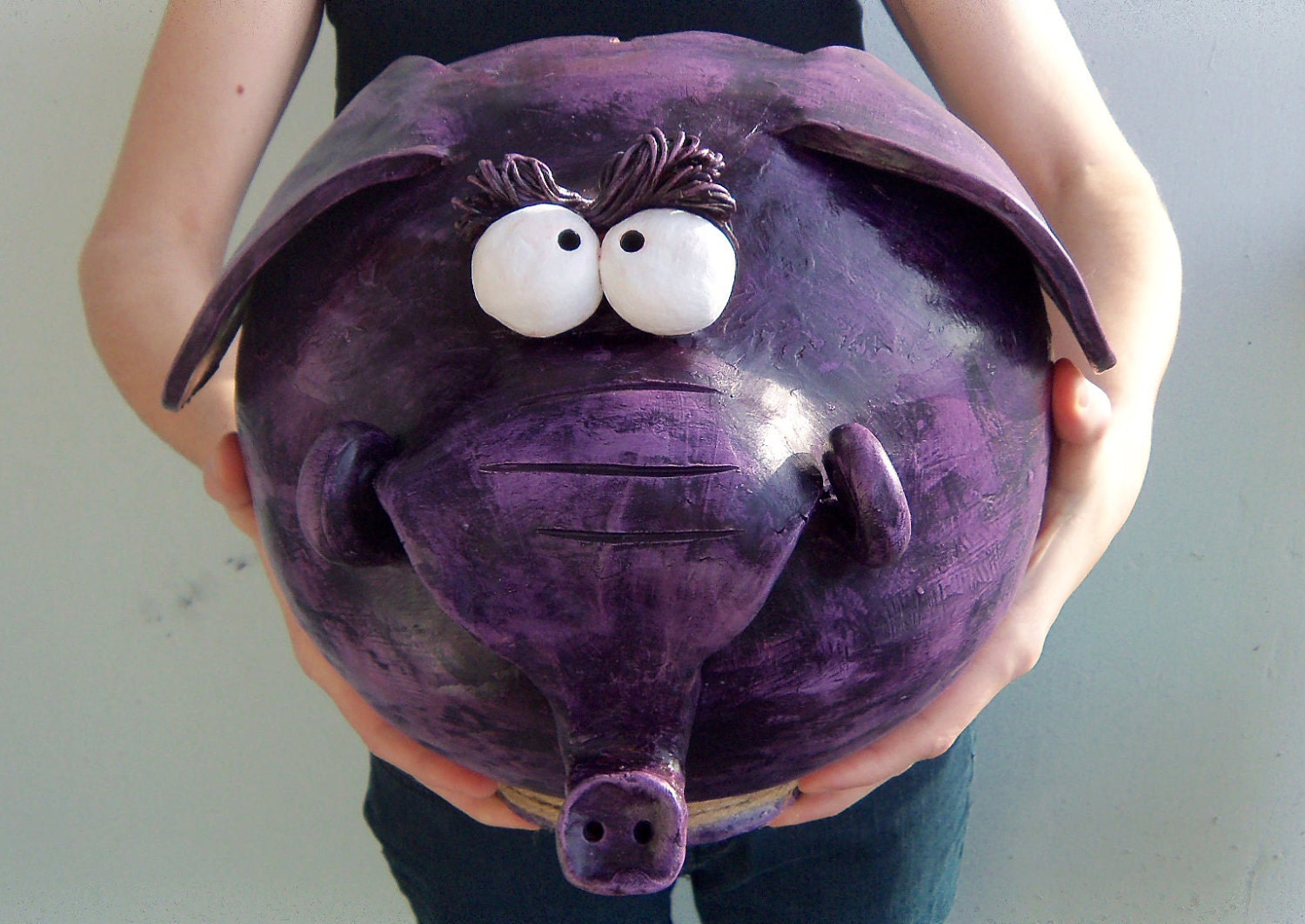 HUGE Elephant Shaped Piggy Bank MADE to ORDER You choose Etsy