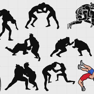 Wrestling SVG, Wrestler Svg, Wrestling Clipart SVG, Wrestling Cut Files, Wrestling Clip Art, Wrestler Silhouette, Girl Wrestler SVG