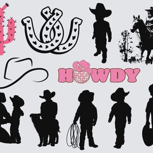 Little Cowboy SVG, Pony Svg, Little Cowboy Silhouette, Rodeo Horse Svg, Cowboy Svg, Western Svg, Cowboy Bundle