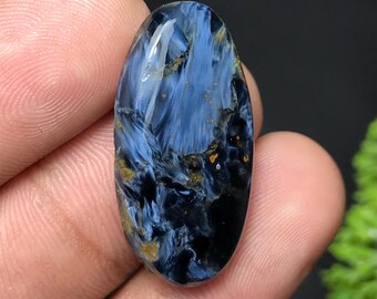 Natural Pietersite Cabochon: Oval Gemstone (29x15x5mm, 18.20cts)