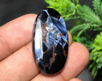 Natural Pietersite Cabochon: Oval Gemstone for Jewelry Making (35x18x5mm, 30.20cts) P-015