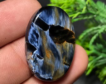 Natural Pietersite Cabochon: Oval Gemstone for Jewelry Making (30x21x6mm, 33.80cts) P-010