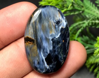 Natural Pietersite Cabochon: Oval Gemstone for Jewelry Making (33x22x6mm, 36.60cts) P-004