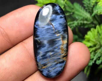 Natural Pietersite Cabochon: Oval Gemstone for Jewelry Making (37x18x5mm, 29.00cts) P-007