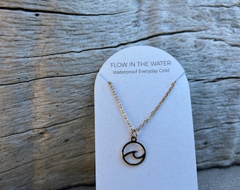 Wave Everyday Gold Waterproof Necklace