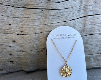 Sand Dollar Everyday Gold Waterproof Necklace