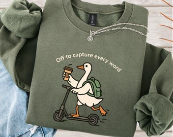 Court Reporter Gift Sweatshirt, Off to Capture Every Word Crewneck, Stenographer Pullover