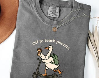 T-shirt Off pour enseigner la phonétique, cadeau de professeur de lecture drôle, t-shirt couleurs confort pour la maternelle