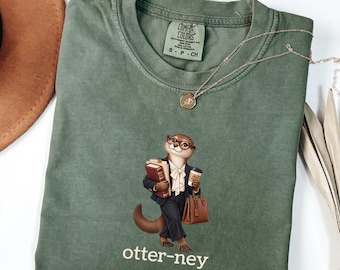 Attorney Shirt, Funny Otter Comfort Colors Tee, Lawyer Humor, Law School Graduate Gift