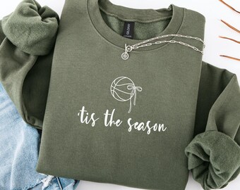 C'est la saison, sweat-shirt de basket-ball, col rond rétro Game Day, pull de maman sport, cadeau de pull d'athlète confortable