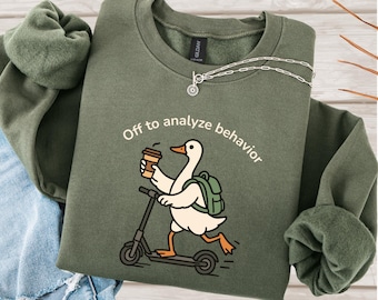Sudadera "Analizar la conducta", cuello redondo de terapeuta ABA, suéter de analista de conducta, regalo divertido para profesores