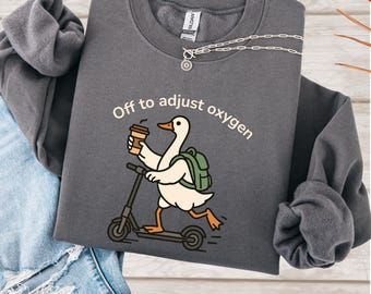 Sweat-shirt drôle d'oie RT, col rond pour ajuster l'oxygène, cadeau pour soins respiratoires, pull pour travailleur médical