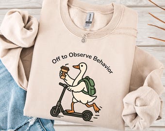 Sudadera de terapeuta ABA, suéter "A observar el comportamiento", regalo para analista de conducta, divertida sudadera de cuello redondo para profesor de educación especial
