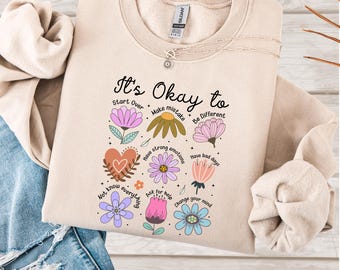 Special Education Teacher Sweatshirt Mental Health Floral Crewneck Therapist Gift
