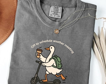 Camiseta "A programar otra reunión", divertida camiseta con humor de oficina, regalo para trabajadores corporativos, camiseta con humor para compañeros de trabajo, camiseta con chiste en el trabajo