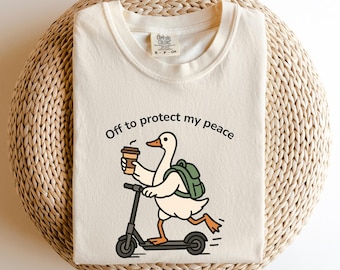 Off to Protect My Peace Shirt, Self Care Graphic Tee, Comfort Colors T Shirt, Mental Health Gift, Boundaries Apparel