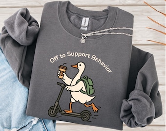 Sudadera de analista de conducta, jersey de apoyo a la conducta, regalo para terapeuta ABA, sudadera de cuello redondo para profesor de educación especial