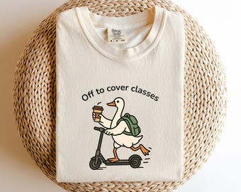 Off to Cover Classes Shirt Substitute Teacher Gift Sub Funny School Staff Classroom Support Comfort Colors Tee