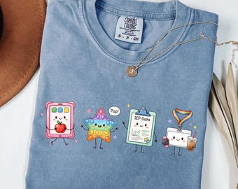 T-shirt BCBA Comfort Colors, T-shirt Doodle pour thérapeute ABA, Cadeau pour technicien en comportement en éducation spécialisée, T-shirt d'analyste du comportement
