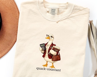 Accountant Shirt, Quack Countant Comfort Colors Tee, CPA Bookkeeper Gift, Accounting Humor