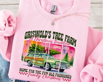Griswold’s Tree Farm Christmas Sweatshirt, Vintage Holiday Crewneck, Retro Family Christmas Shirt Gift