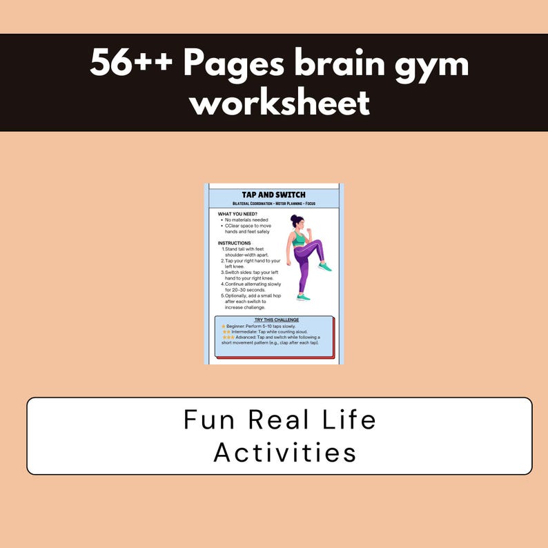 thinking games printable, bilateral brain development exercises, cognitive skills worksheets, left right brain coordination activities, executive functioning activities kids, focus and concentration worksheets, brain based learning activities, occupational therapy brain gym,