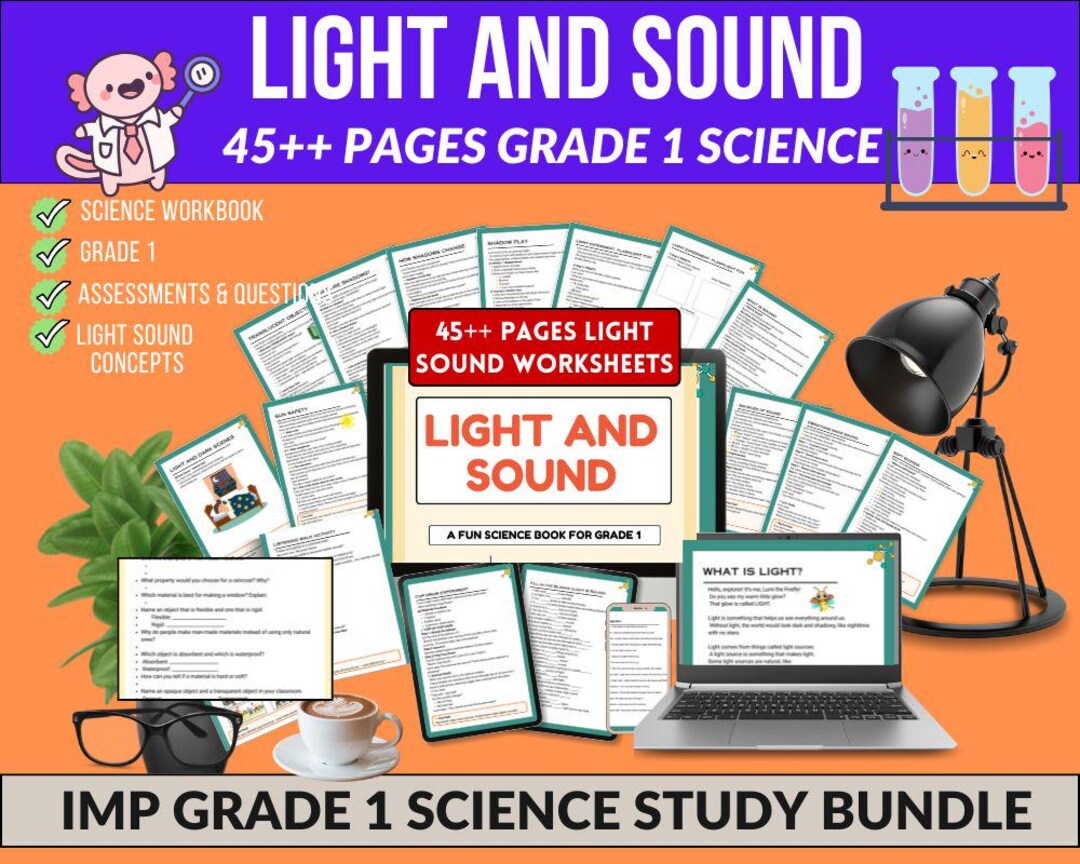 45 Pages Light Sound Science Worksheets for Grade 1 | Physical Science ...