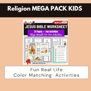 bible study kids

faith worksheets

christian festival pack

church school activities

christian activity book

bible crafts kids

christian learning bundle

kids bible printables

religious activities kids