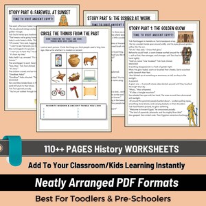history practice sheets, primary history worksheets, history activity pages, educational worksheets history, world history printable, history study pack, kids social studies, history teaching resource, 110 pages worksheet bundle
