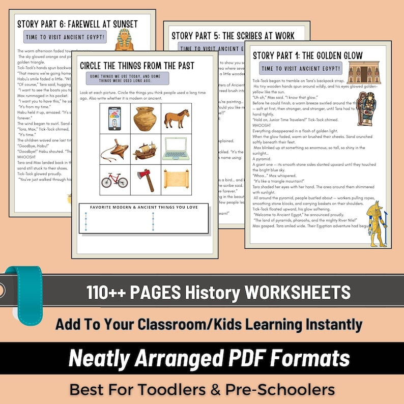 history practice sheets, primary history worksheets, history activity pages, educational worksheets history, world history printable, history study pack, kids social studies, history teaching resource, 110 pages worksheet bundle