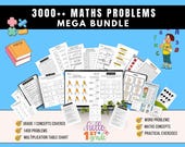 Grade 1 Math Worksheet Bundle, Homeschool Curriculum (Printable)